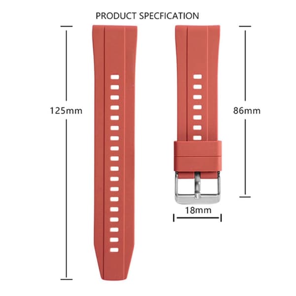 Huawei Watch GT 4 41mm / Garmin Venu 3S 18mm Watch Strap Silicone Band Replacement - Midnatsblå Blue