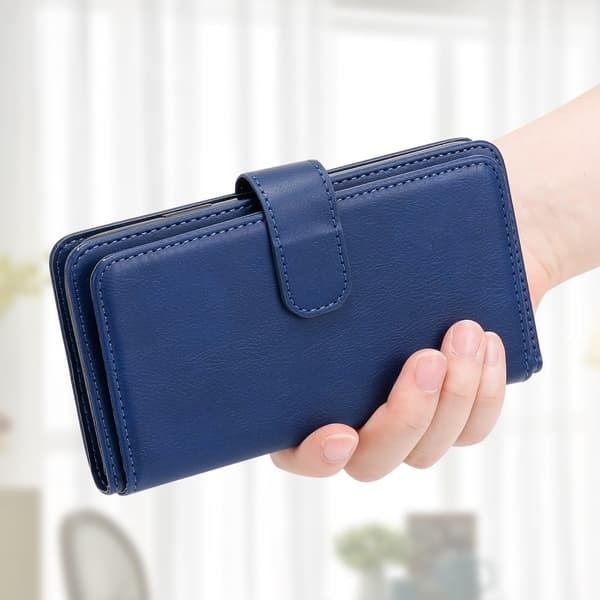 Samsung Galaxy Z Fold4 fodral med 10 fickor - Blå Blå