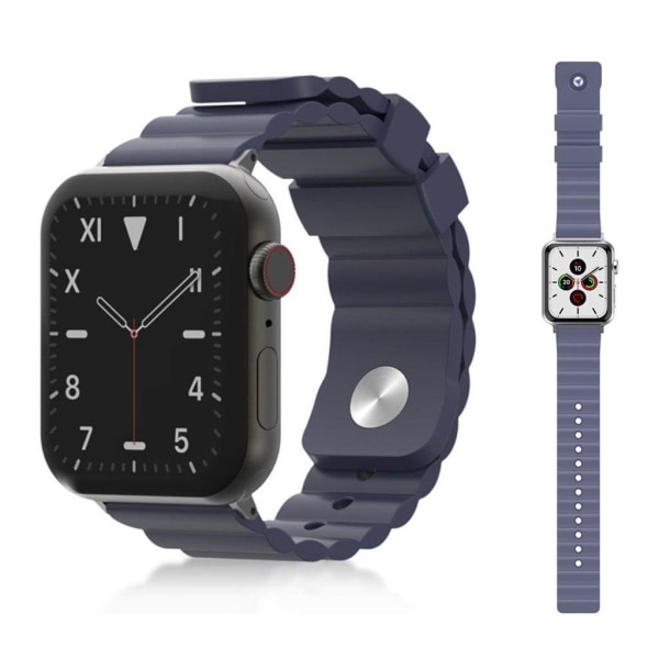 Apple Watch Series 5 / 4 40mm cool silikoneurrem - Mørkeblå Blue