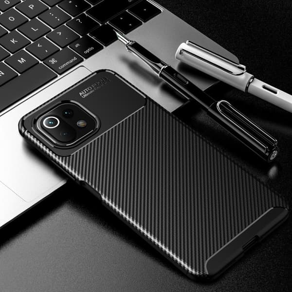 Carbon Shield Xiaomi Mi 11 Lite cover - Sort Black
