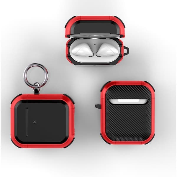 Airpods gummiert etui - Rød Red