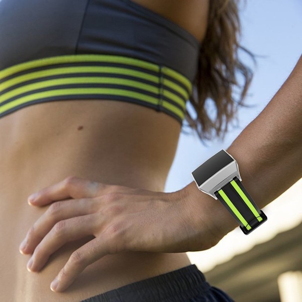 Fitbit Ionic Klokkereim laget av silikon - Svart og grønn Multicolor