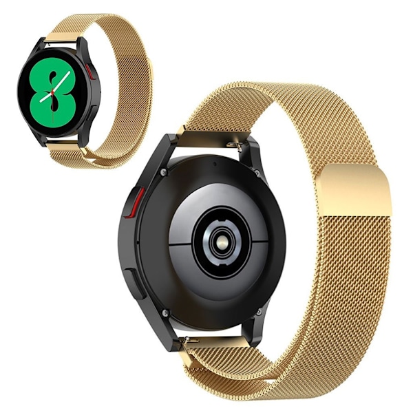 20mm Universal enkelt klockarmband i rostfritt stål - Guld Guld