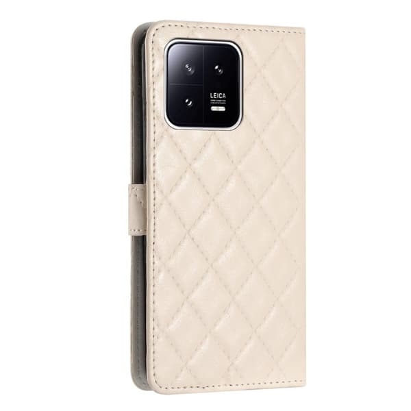 Funktionellt Xiaomi 13 fodral med rombmönster - Vit Vit