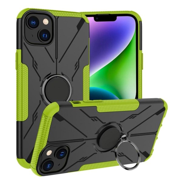 Kickstand-skydd med magnetisk platta för iPhone 14 Plus - Grön Grön