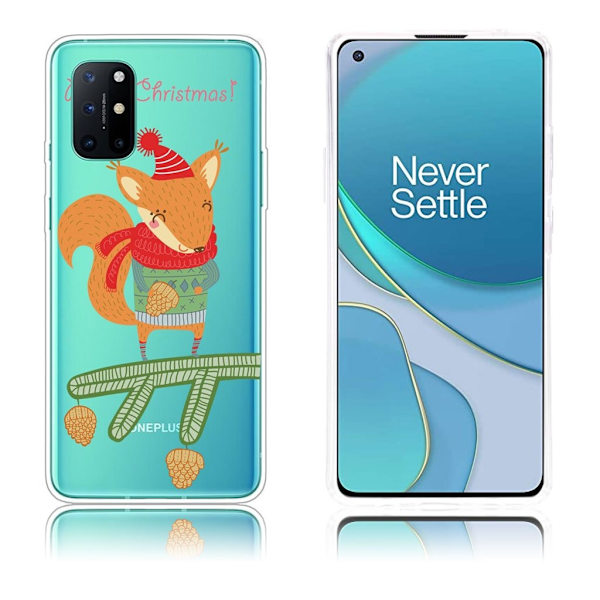 Christmas OnePlus 8T etui - jul Fox Blue