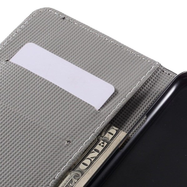 Hagerup læder-etui til LG G5 med kortholder og holder - Gammeldags amerikansk flag Multicolor