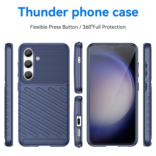 Thunder Samsung Galaxy S24 cover - Blå Blue
