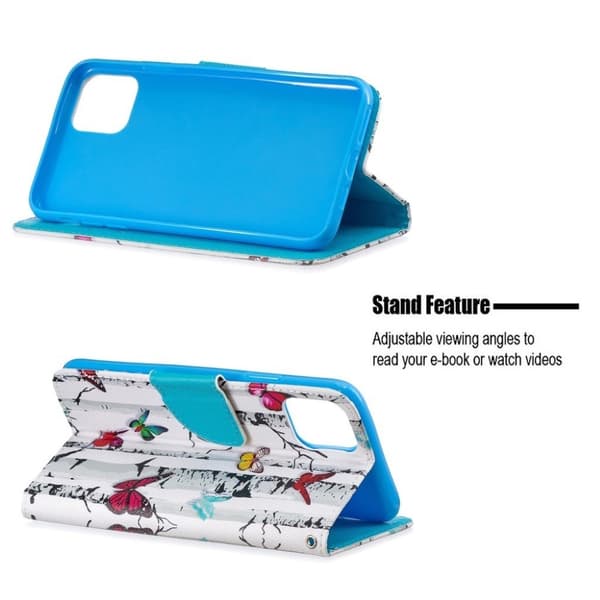 Wonderland iPhone 11 Pro flip veske - Sommerfugler Multicolor