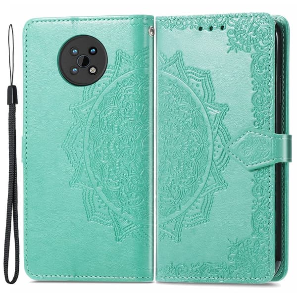 Mandala läder Nokia G50 fodral - Grön Grön