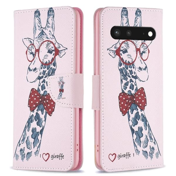 Wonderland Google Pixel 7 flip etui - Giraf Pink
