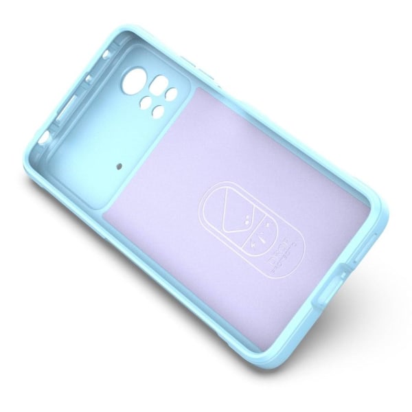 Blødt grebsformet cover til Xiaomi Poco X4 Pro 5G - Blå Blue