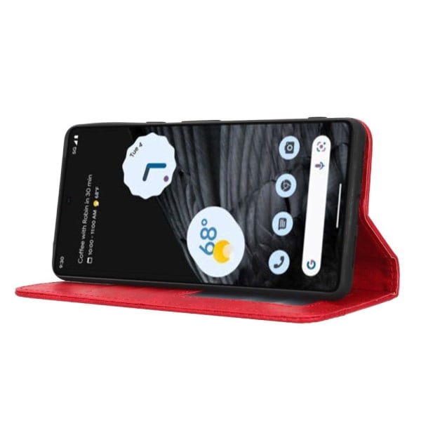 Bofink Vintage Google Pixel 7 Pro Nahkakotelo - Punainen Red