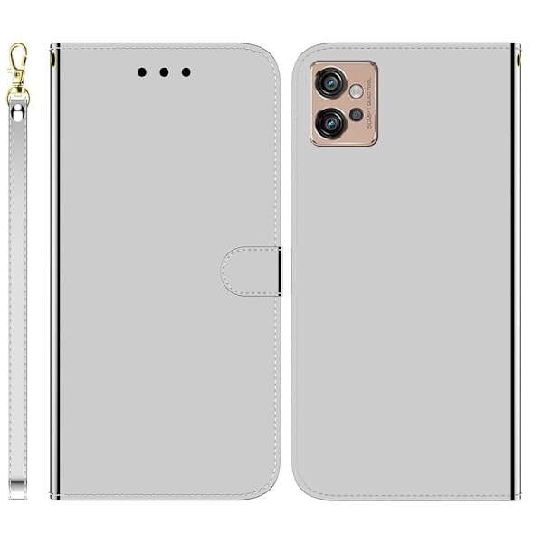 Mirror Motorola Moto G32 Läppäkotelo - Hopea Silver grey