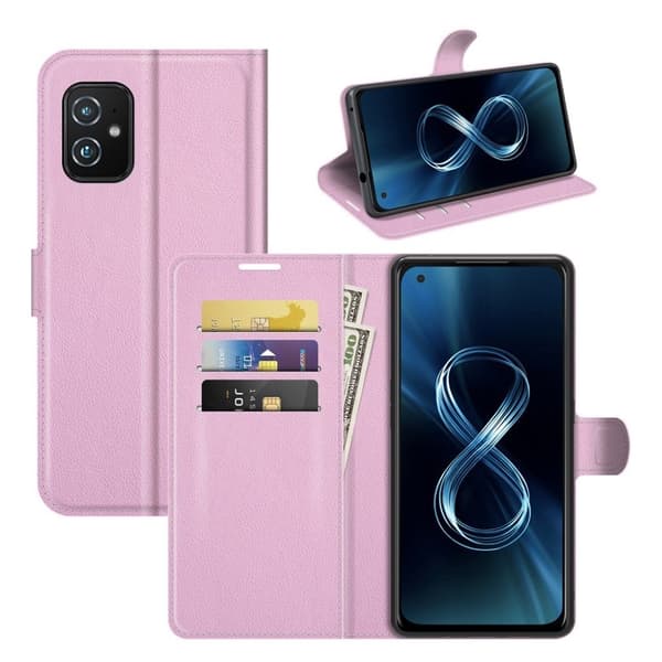 Classic Asus Zenfone 8 Flip Etui - Lyserød Pink