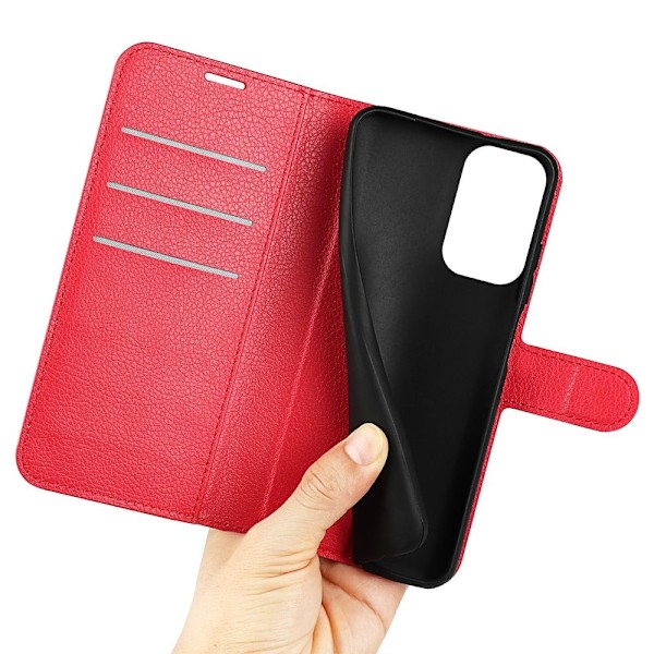 Klassisk Xiaomi Redmi Note 11 Pro Plus 5G flip etui - Rød Red