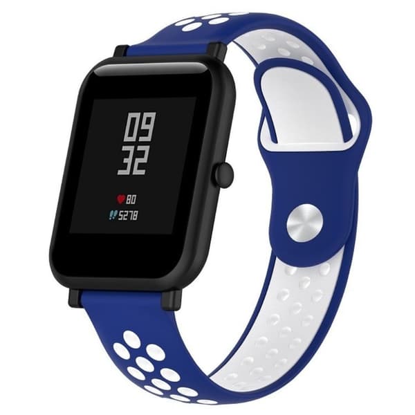 Huawei Watch / TalkBand B5 tvåfärgat klockarmband i silikon - Blå / Vit Blå
