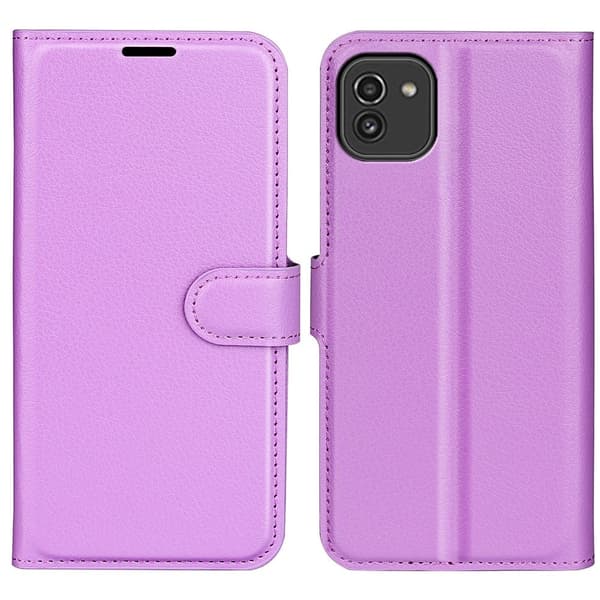 Classic Samsung Galaxy A03 Flip Etui - Lilla Purple