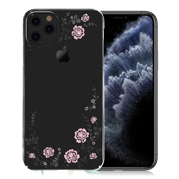 Kavaro iPhone 11 Pro Flora Crystal Veske - Svart Black