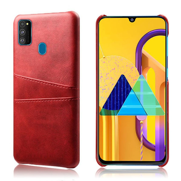 Samsung Galaxy M30s skal med korthållare - Röd Röd