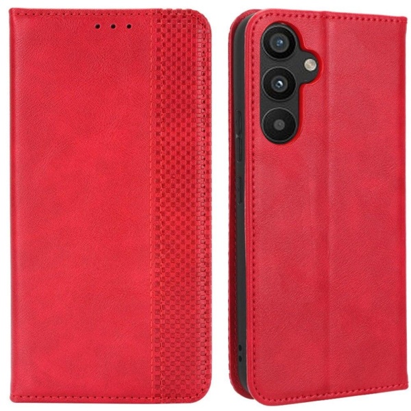 Bofink Vintage Samsung Galaxy A34 5G Läderfodral - Röd Röd