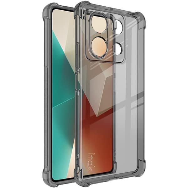 IMAK turvatyyny kuori Xiaomi Redmi Note 13 5G  - Läpinäkyvä Musta Black