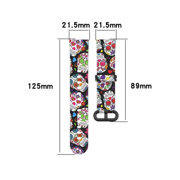 Xiaomi Mi Watch Lite / Redmi Watch colorful pattern silicone watch band - Colorful Skull multifärg