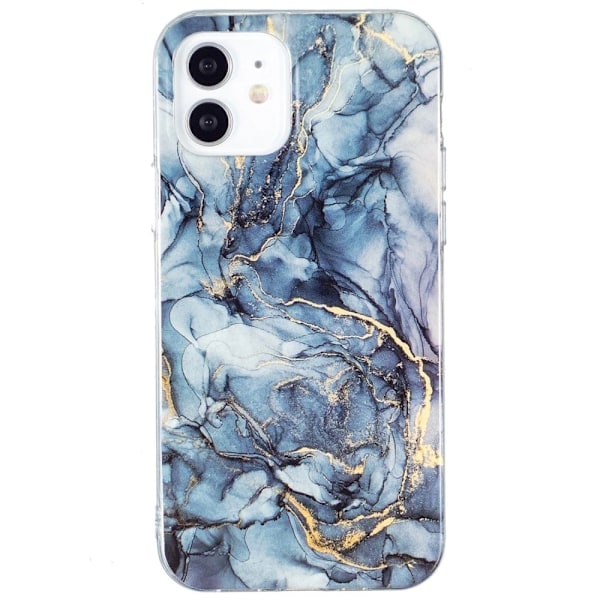 Marble iPhone 12 / 12 Pro Etui - Grå Silver grey