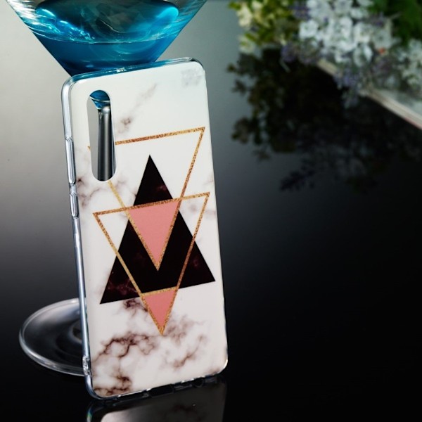 Huawei P30 Etui Med Marmormønster - Design X Multicolor