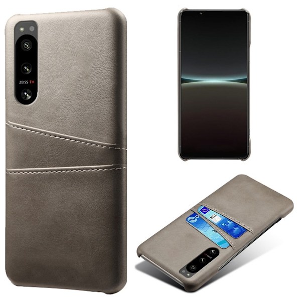 Dual Card Etui Sony Xperia 5 IV - Grå Silver grey