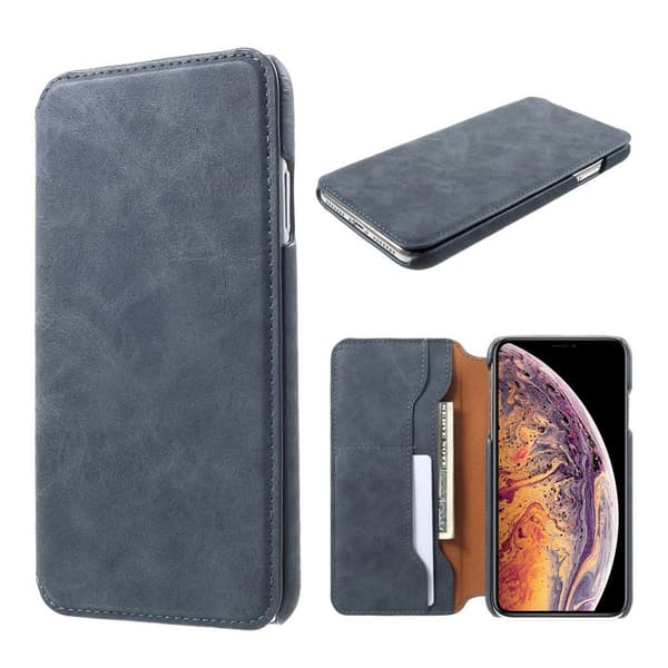 iPhone 9 Plus beskyttende cover af syntetisk hud - Sort Blue