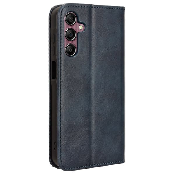Bofink Vintage läder Samsung Galaxy A15 fodral - Blå Blå