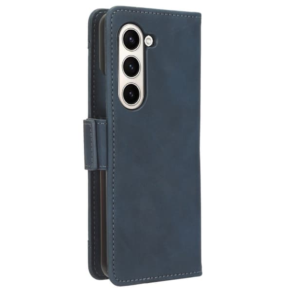 Moderne Samsung Galaxy Z Fold6 læderetui med pung - Blå Blue