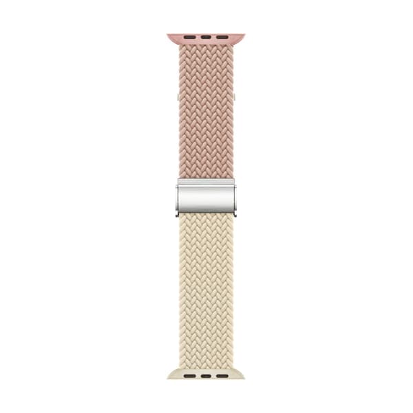 Apple Watch Series 8 (41 mm) parallellfarget nylonrem - Melkeaktig Te / Stjernelys Brown