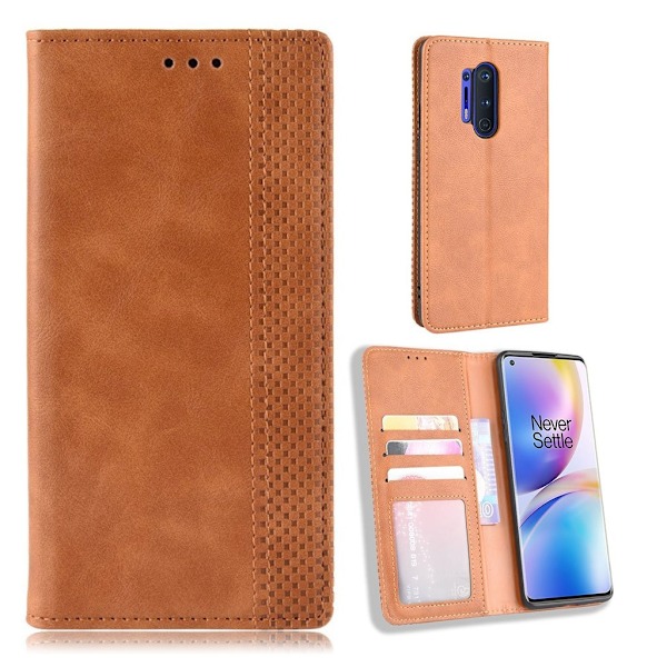Bofink Vintage OnePlus 8 Pro læder etui - Brun Brown