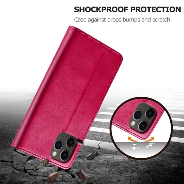 LC.Imeeke läder iPhone 12 Pro / iPhone 12 fodral - Röd Röd