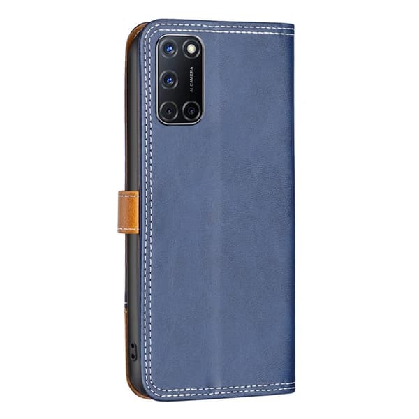 BINFEN tofarget læretui for Oppo A92 / Oppo A72 / Oppo A52 - Blå Blue