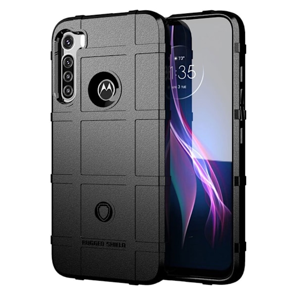 Rugged Shield Motorola One Fusion Plus kotelot - Musta Black