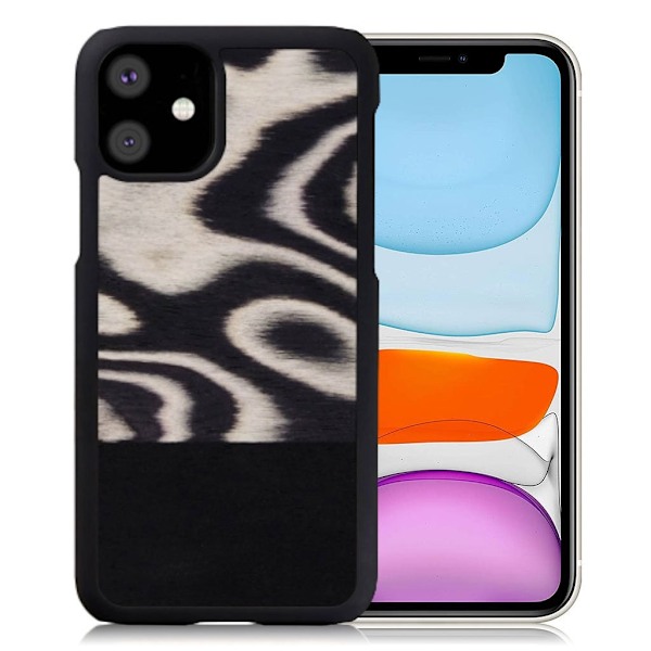 Man&Wood premium-kotelo iPhone 11:lle - Leopardi Black