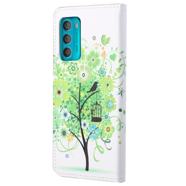Wonderland Motorola Moto G42 Läppäkotelo - Vihreä Puu Green