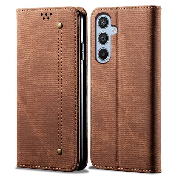Jeans Samsung Galaxy M34 Flippetui - Kaffe Brown