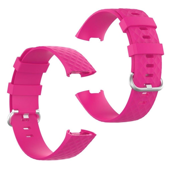 Fitbit Charge 3 / 4 hållbar klockarmband - Rose Rosa
