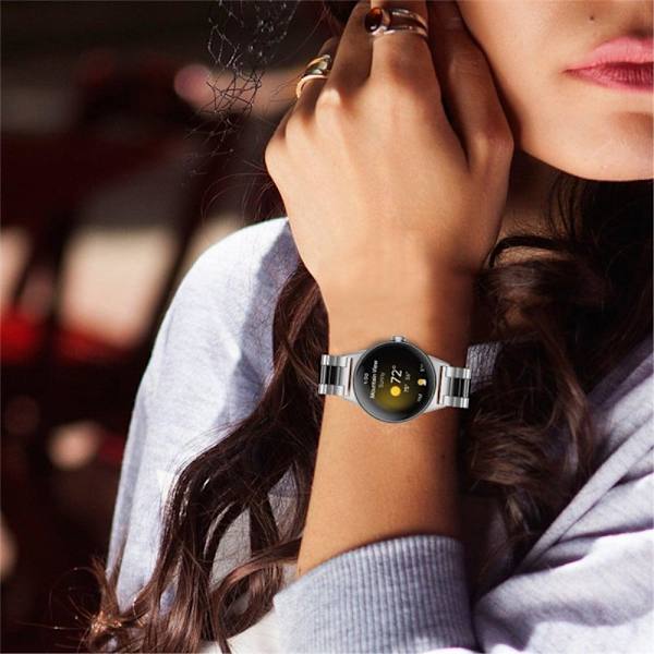 Google Pixel Watch elegant klockarmband i 316 rostfritt stål - Silver / Svart Svart