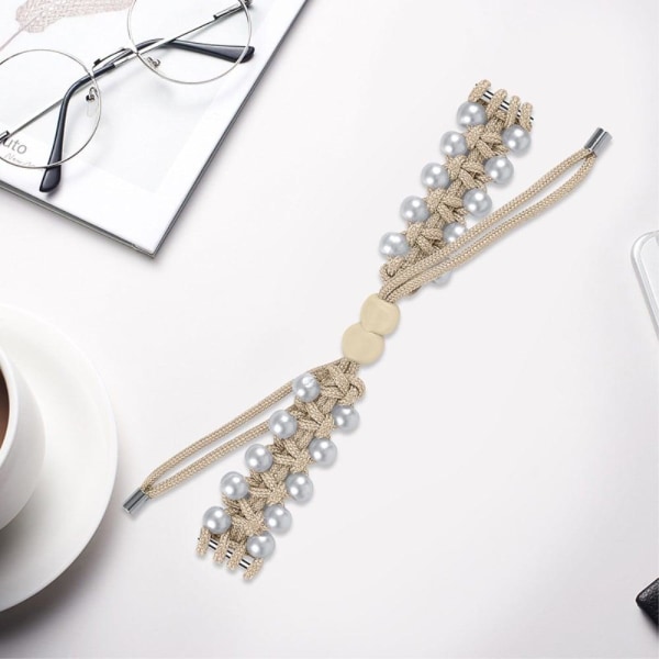 Xiaomi Mi Smart Band 4 / 3 pearl décor braided watch strap - Apr Brun