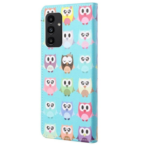 Wonderland Samsung Galaxy A13 4G Flip Etui - Søde Ugler Multicolor