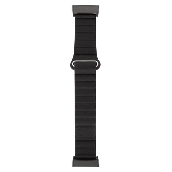 Fitbit Charge 3 ægte læder Urrem - Sort Black