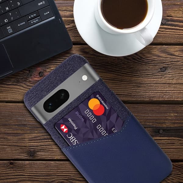 Bofink Google Pixel 7a Card Suojakuori - Sininen Blue