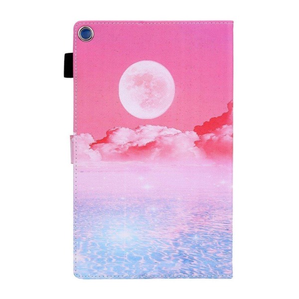 Amazon Fire HD 10 (2019) unique pattern leather flip case - Moon Pink