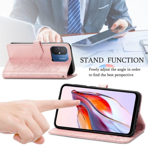 Mandala Xiaomi Redmi 12C / 11a Flip Fodral - Roséguld Rosa