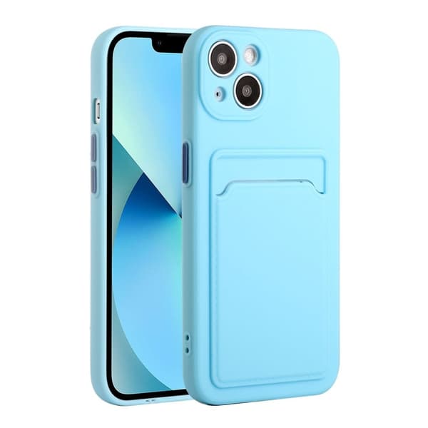 Kortholdercover til iPhone 13 Mini - Baby Blue Blue
